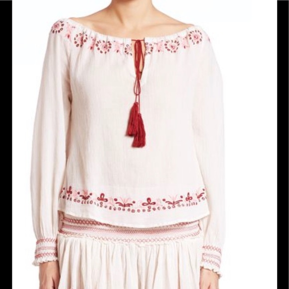 LOVE SHACK FANCY Tops - Love Shack Fancy Thea embroidered blouse 0